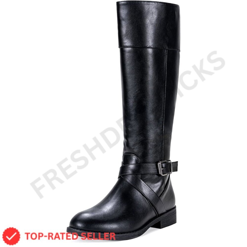 Brand New Vepose Knee High Black Riding Boots